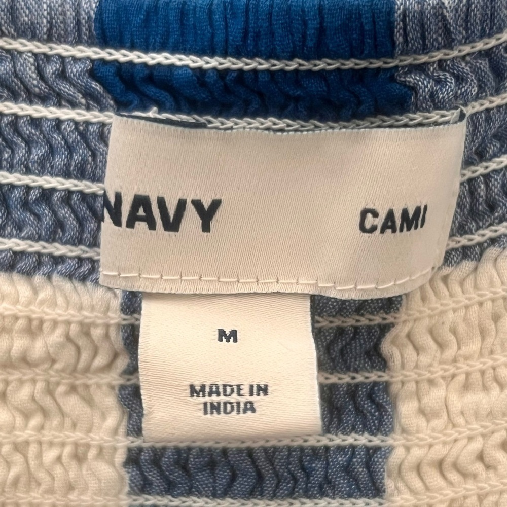 Old Navy Blue White Buffalo Plaid Cami Dress Size M - Picture 2 of 6